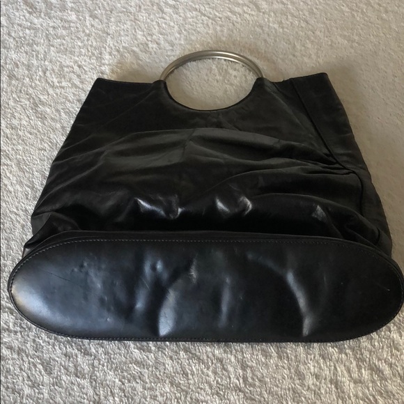 Vintage Leather Handbag with Ring Handles - Picture 6 of 7